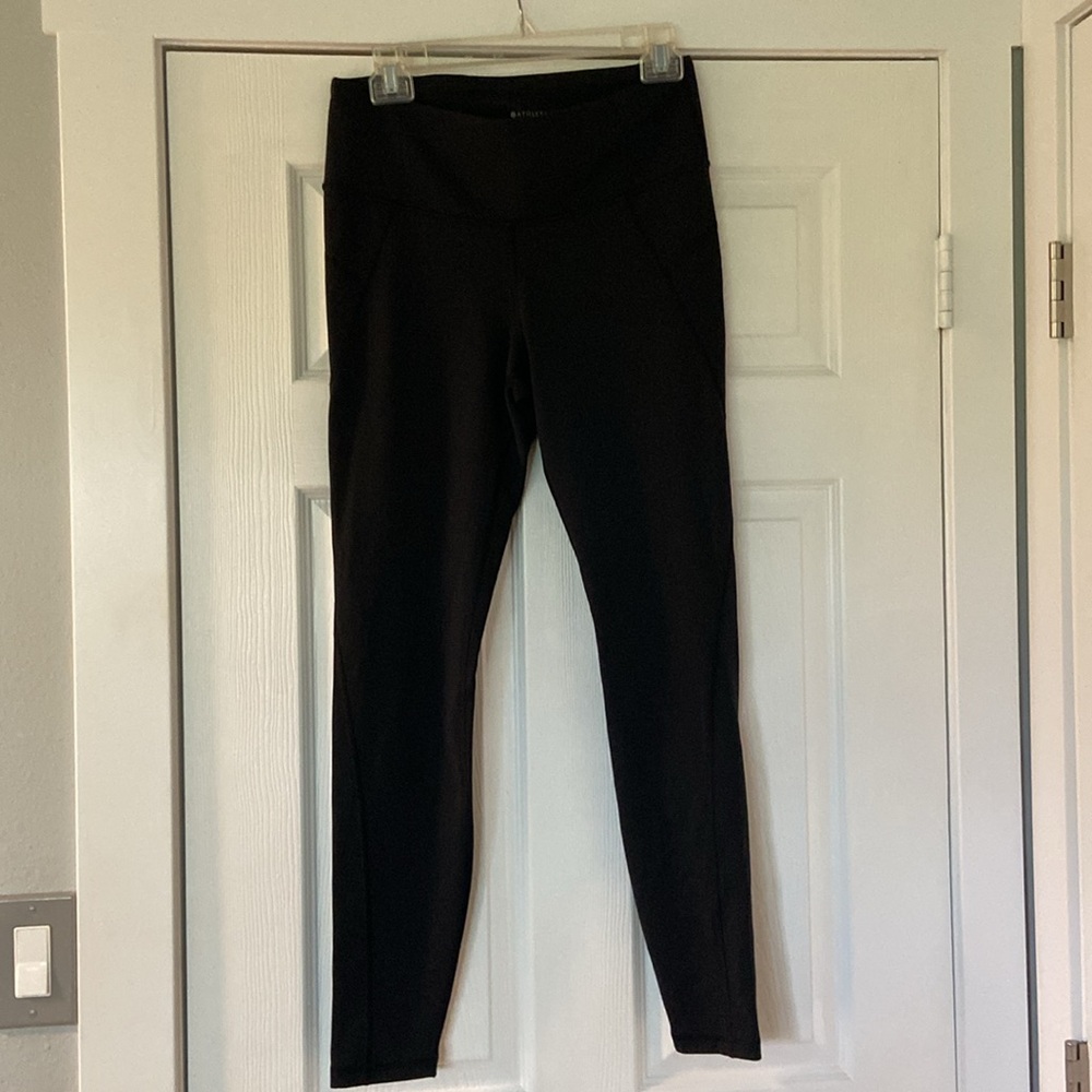 Athleta Black Stealth Tight Leggings women size M great condition